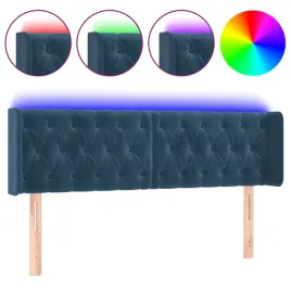 zaglowek-do-lozka-z-led-ciemnoniebieski-163x16x78-88-cm-aksamit