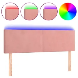 zaglowek-do-lozka-z-led-rozowy-144x5x78-88-cm-aksamit