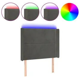 zaglowek-do-lozka-z-led-ciemnoszary-83x16x118-128-cm-aksamit