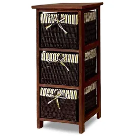 szafka-komoda-3-kosze-lazienka-przedpokoj-brazowa