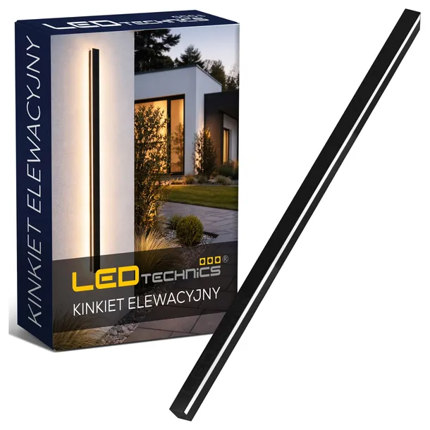 Lampa Elewacyjna Ścienna 36W LED CCD Kinkiet Zewnętrzny Ogrodowy IP65 120cm
