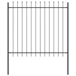 ogrodzenie-ogrodowe-szary-1-7-x-1-5-m-stal-malowana-proszkowo