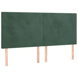 zaglowki-do-lozka-4-szt-ciemnozielony-100x5x78-88cm-aksamit