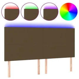 zaglowek-do-lozka-z-led-ciemnobrazowy-200x5x118-128-cm-tkanina