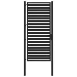 brama-ogrodowa-zamykana-na-klucz-czarna-100x200cm-aluminiowa