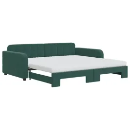sofa-rozsuwana-z-materacami-ciemnozielona-100x200-cm-aksamit