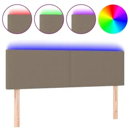 zaglowek-do-lozka-z-led-taupe-144x5x78-88-cm-tkanina