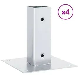 podstawy-slupkow-kwadratowe-4-szt-srebrne-stal-ocynkowana