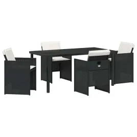 zestaw-do-jadalni-w-ogrodzie-z-poduszka-5-pcs-czarny-polirattan