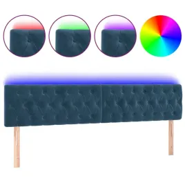 zaglowek-do-lozka-z-led-ciemnoniebieski-200x7x78-88cm-aksamit