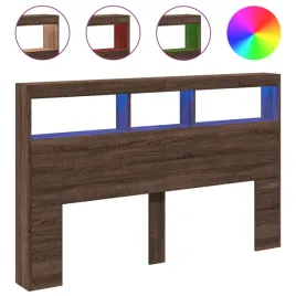 zaglowek-z-polkami-i-led-brazowy-dab-160x17x102-cm
