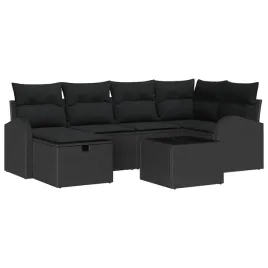zestaw-sof-na-ogrod-z-poduszka-7-pcs-czarny-polirattan