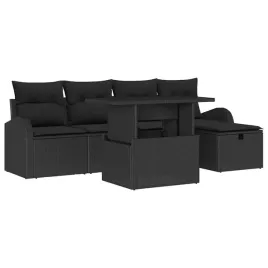 zestaw-sof-na-ogrod-z-poduszka-6-pcs-czarny-polirattan