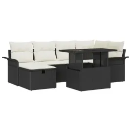 zestaw-sof-na-ogrod-z-poduszka-7-pcs-czarny-polirattan