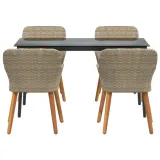 zestaw-do-jadalni-w-ogrodzie-z-poduszka-5-pcs-bezowy-polirattan-kod-producenta-3261693-stan-nowy