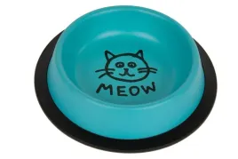 elegancka-metalowa-miska-dla-kota-meow-024l-niebieska