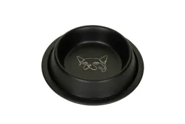 elegancka-metalowa-miska-dla-kota-meow-024l-czarna-z-grawerem