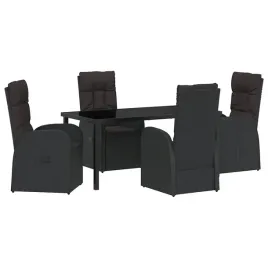 zestaw-do-jadalni-w-ogrodzie-z-poduszka-5-pcs-czarny-polirattan