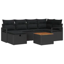 zestaw-sof-na-ogrod-z-poduszka-7-pcs-czarny-polirattan