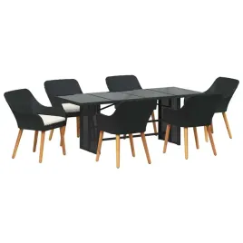 zestaw-do-jadalni-w-ogrodzie-z-poduszka-7-pcs-czarny-polirattan