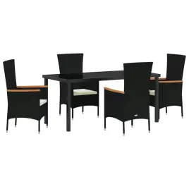 zestaw-do-jadalni-w-ogrodzie-z-poduszka-5-pcs-czarny-polirattan