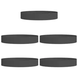 donice-ogrodowe-5-pcs-czarny-120-x-120-x-20-cm-stal