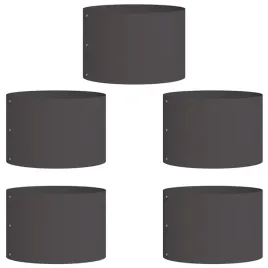 donice-ogrodowe-5-pcs-czarny-30-x-30-x-20-cm-stal