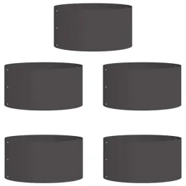 donice-ogrodowe-5-pcs-czarny-40-x-40-x-20-cm-stal