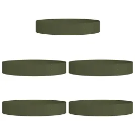 donice-ogrodowe-5-pcs-oliwkowy-120-x-120-x-20-cm-stal
