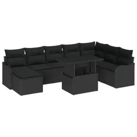 zestaw-sof-na-ogrod-z-poduszka-9-pcs-czarny-polirattan