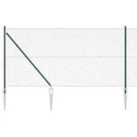ogrodzenie-z-ogniw-ze-slupkami-zielony-1-x-10-m-stal