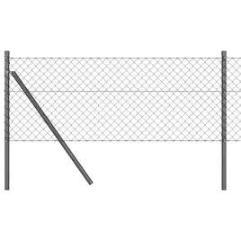 ogrodzenie-z-ogniw-ze-slupkami-szary-0-6-x-10-m-stal
