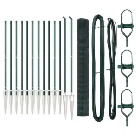 ogrodzenie-z-slupkami-zielony-1-4-x-25-m-stal
