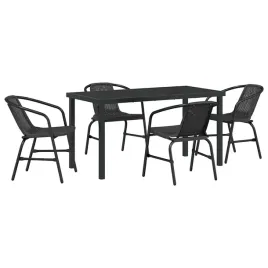 zestaw-do-jadalni-w-ogrodzie-5-pcs-czarny-polirattan