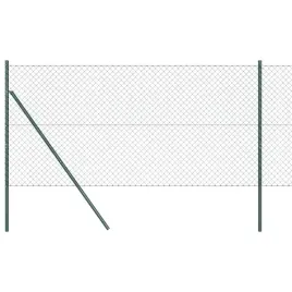 ogrodzenie-z-ogniw-ze-slupkami-zielony-1-x-25-m-stal