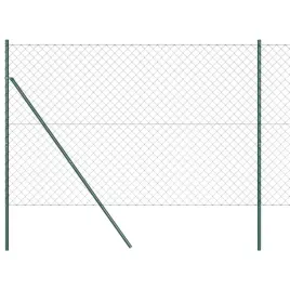 ogrodzenie-z-ogniw-ze-slupkami-zielony-1-6-x-10-m-stal