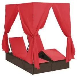 podwojna-lezanka-sloneczna-z-dachem-brazowy-205-x-129-x-200-cm