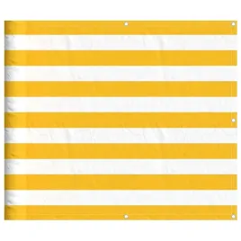 parawan-balkonowy-w-zolte-i-biale-paski-90x1000-cm