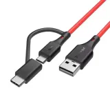 kabel-micro-usb-adapter-usb-c-blitzwolf-bw-mt3-3a-091m-kolor-czerwony