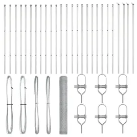ogrodzenie-z-slupkami-srebrny-1-4-x-50-m-stal-pokryta-pcv
