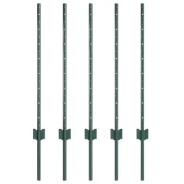slupki-ogrodzeniowe-5-pcs-zielony-80-cm-stal