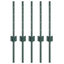 slupki-ogrodzeniowe-5-pcs-zielony-40-cm-stal