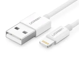 niklowany-kabel-lightning-ugreen-mfi-2m-bialy