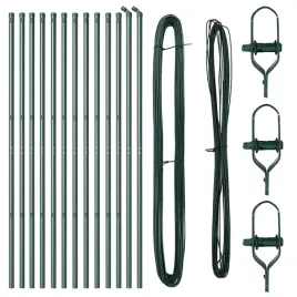 slupki-ogrodzeniowe-13-pcs-zielony-o32mm-200-cm