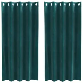 zaslony-z-zaslonami-2-pcs-ciemna-zielen-140-x-175-cm-aksamit