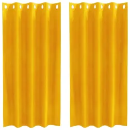 zaslony-2-pcs-musztardowy-zolty-140-x-175-cm-aksamit