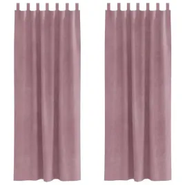 zaslony-z-zaslonami-2-pcs-ciemny-roz-140-x-260-cm-aksamit