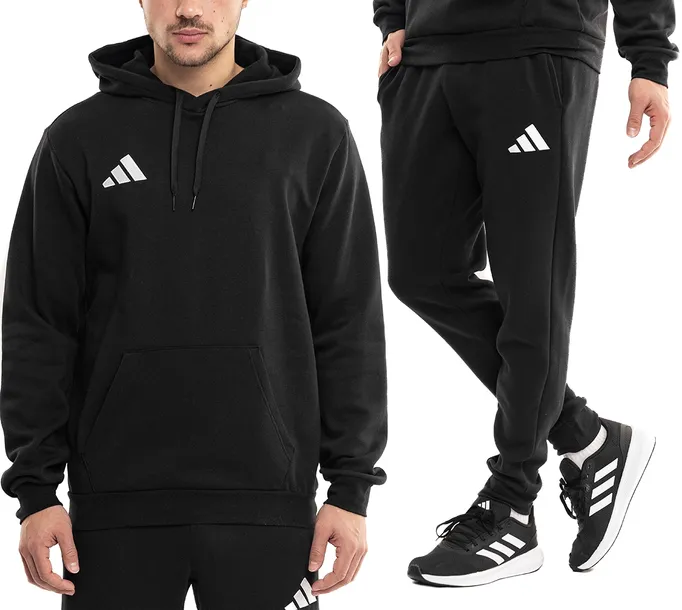 Dres Komplet Męski adidas Entrada 26 Sportowy Czarny Bluza Spodnie roz. XXL