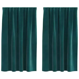 zaslony-z-zaslonami-2-pcs-ciemnozielony-140-x-140-cm-aksamit