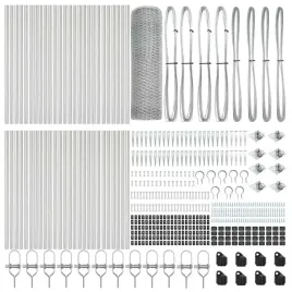 ogrodzenie-z-slupkami-srebrny-0-6-x-100-m-stal-pokryta-pcv